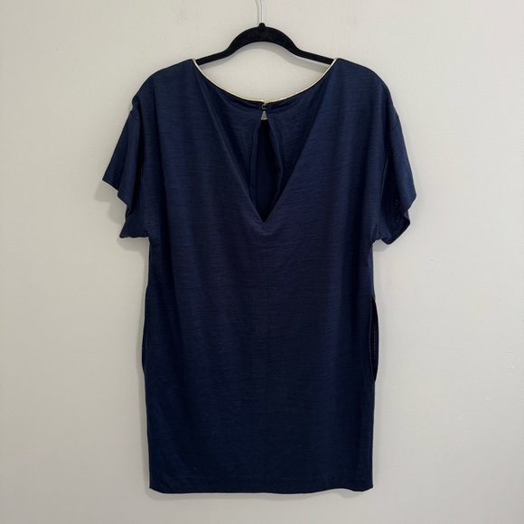 Philip Lim 3.1 Silk Ramie Navy Blue Dress - Picture 5 of 7